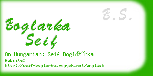 boglarka seif business card